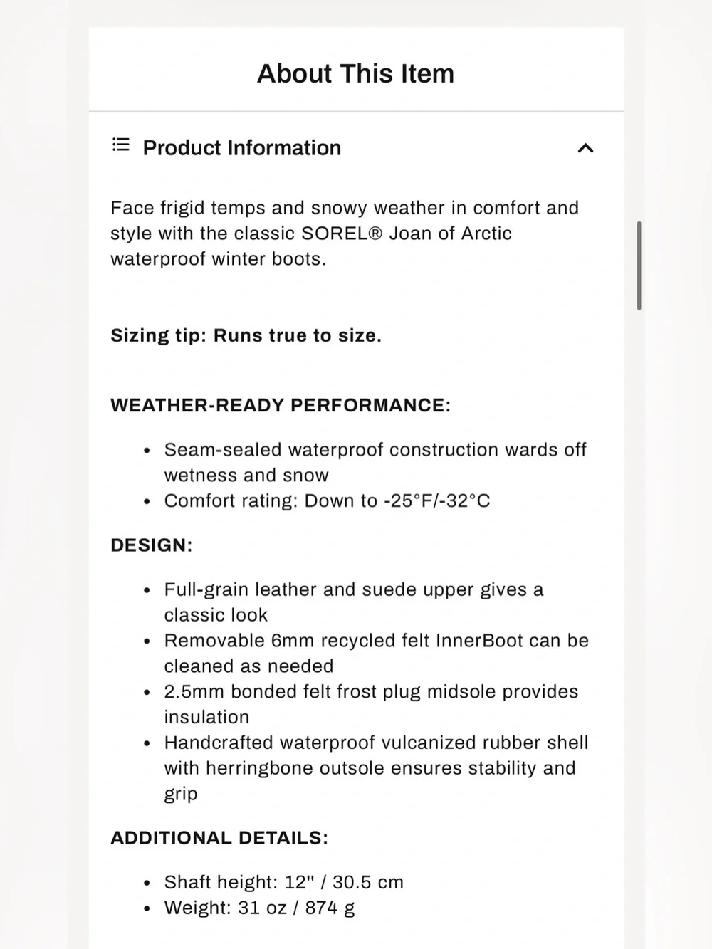 SOREL Joan of Arctic Waterproof Winter Boots
